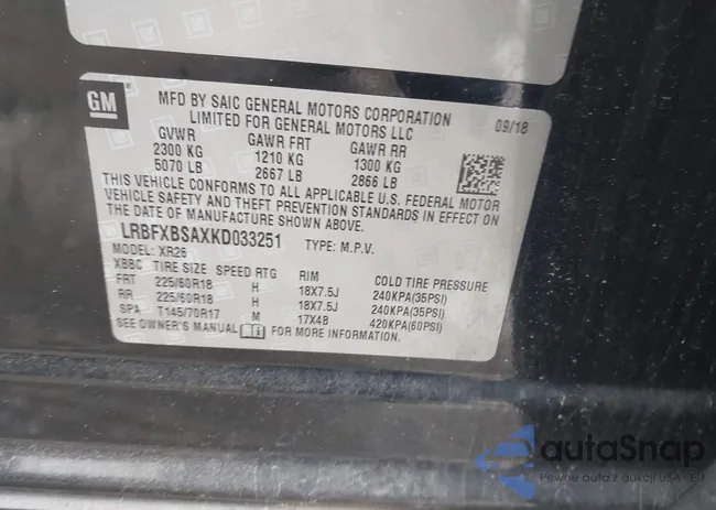 LRBFXBSAXKD033251: 44287382