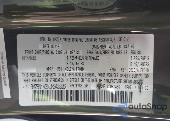 3MZBN1V3XJM242826: 44287418