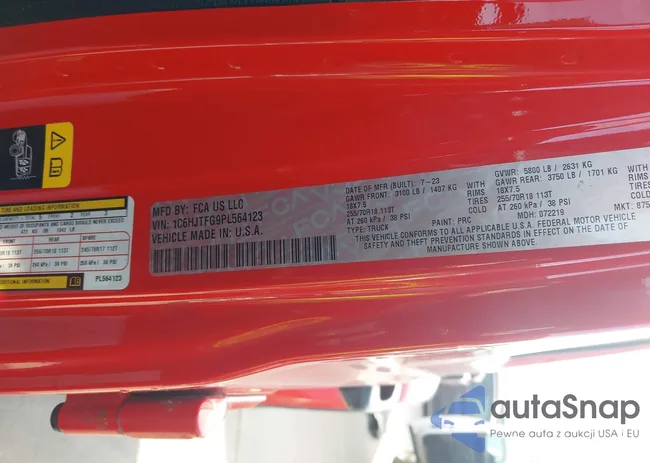 1C6HJTFG9PL564123: 44287474