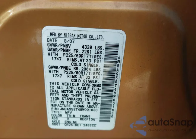 JN8AS58T48W001630: 44287475