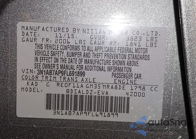 3N1AB7AP9FL691899: 44287493