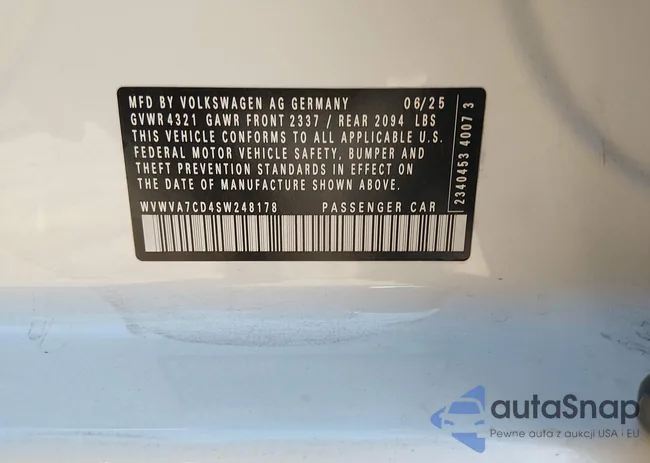 WVWVA7CD4SW248178: 44286800