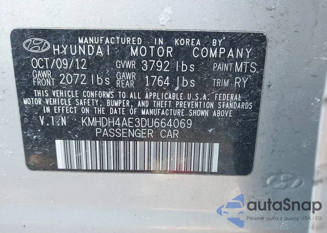 KMHDH4AE3DU664069: 44286845