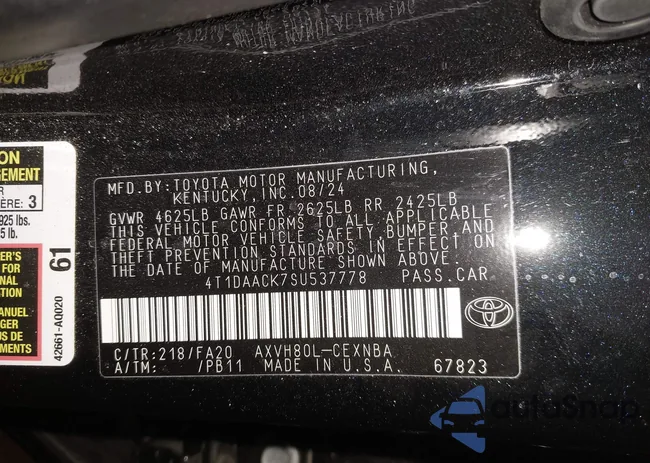 4T1DAACK7SU537778: 44286886