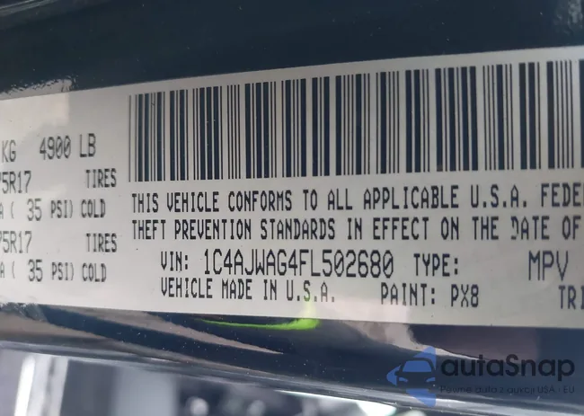 1C4AJWAG4FL502680: 44286906