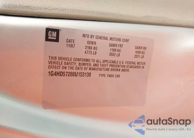 1G4HD57288U153138: 44288070