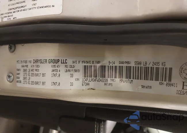 1C4PJLASXFW542239: 44288087