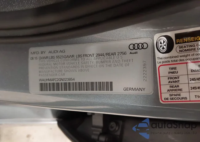 WAUHMAFC2GN023854: 44288158