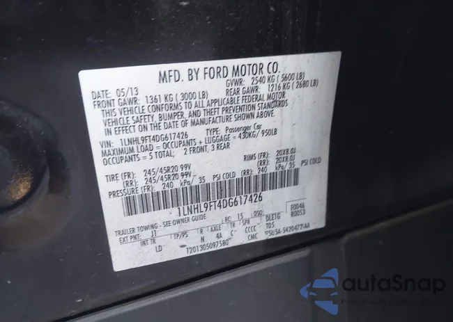 1LNHL9FT4DG617426: 44288490