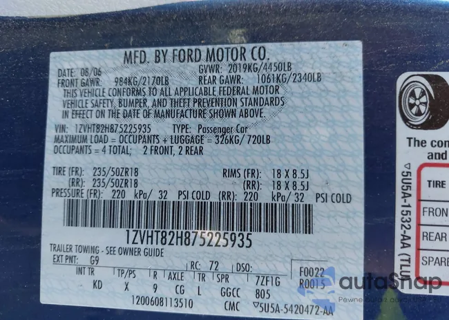 1ZVHT82H875225935: 44288609