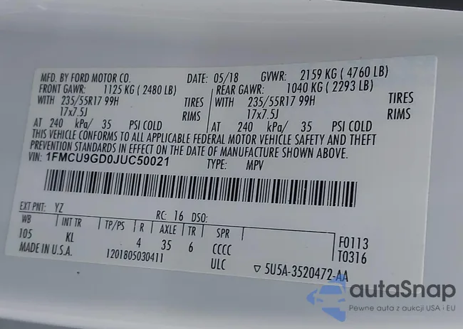 1FMCU9GD0JUC50021: 44288622