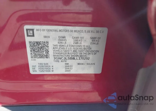 3GNCJLSB8LL170292: 44287749