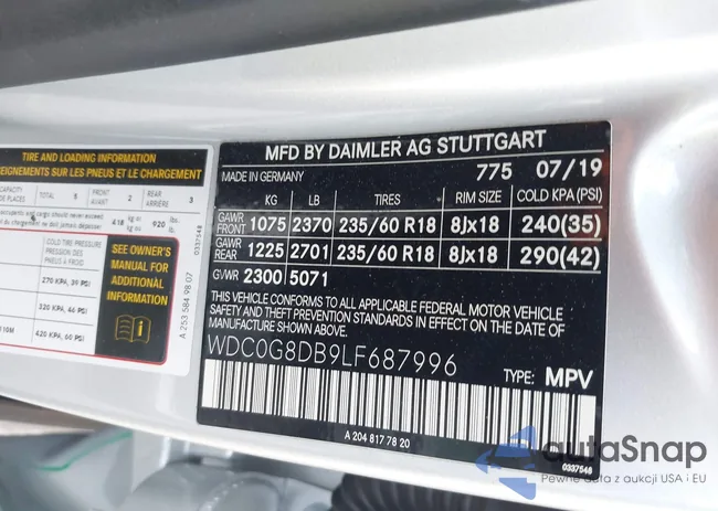 WDC0G8DB9LF687996: 44287857