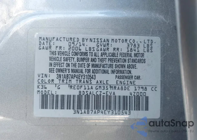 3N1AB7AP4EY310543: 44288002