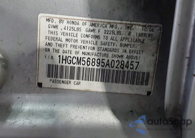 1HGCM56895A028457: 44288050