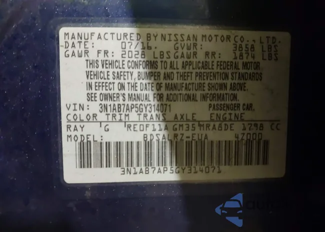 3N1AB7AP5GY314071: 44289066