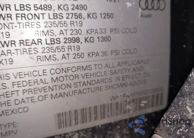 WA1EAAFY0N2026500: 44289086