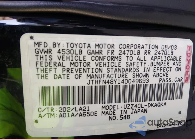 JTHFN48Y140049693: 44289100