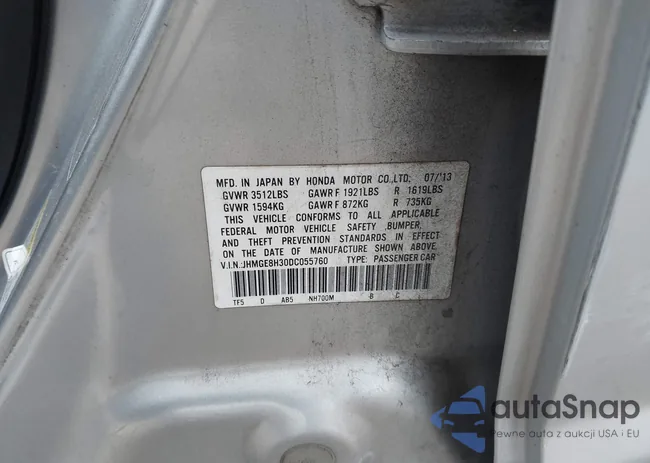 JHMGE8H30DC055760: 44289314