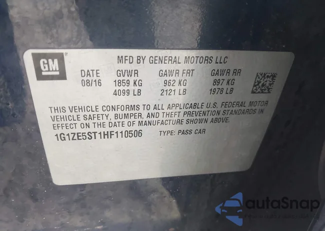 1G1ZE5ST1HF110506: 44289328