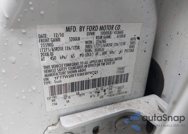 1FT7W2BTXBEB79721: 44288720