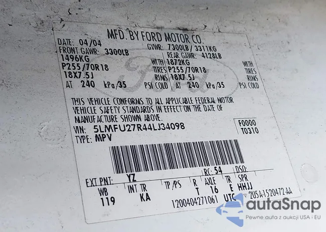 5LMFU27R44LJ34098: 44288882