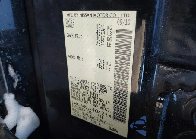 1N4AL2AP7BN404234: 44288989