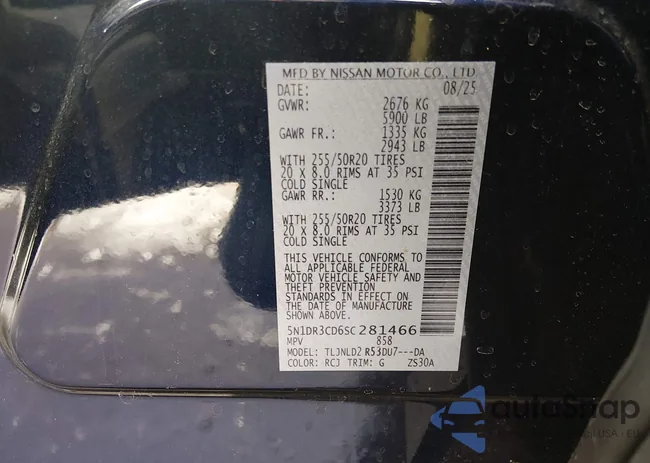 5N1DR3CD6SC281466: 44288997