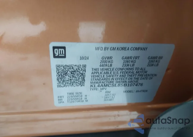 KL4AMCSL8SB107476: 44289021