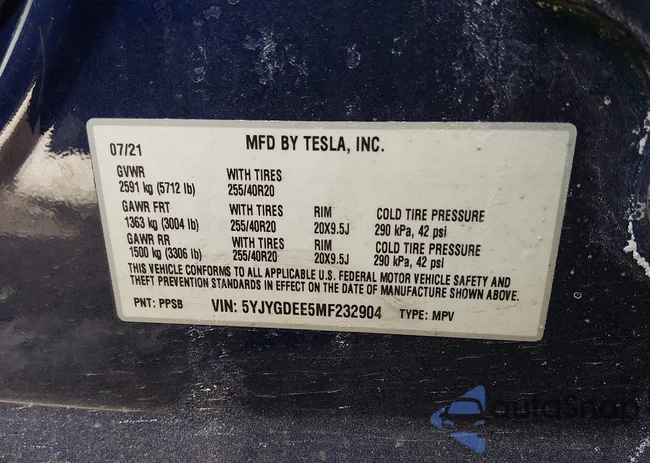 5YJYGDEE5MF232904: 44290061