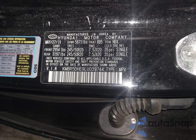 KM8R5DHE9LU039744: 44290134