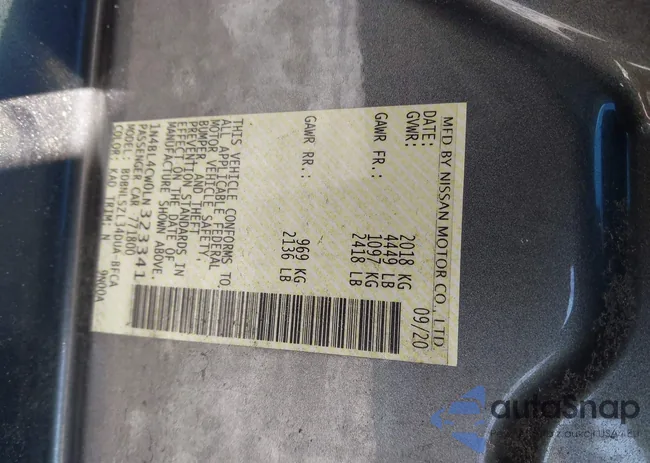 1N4BL4CW0LN323341: 44290137