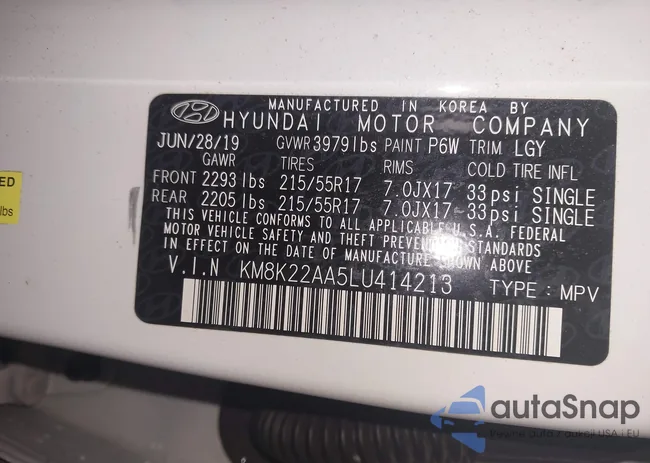 KM8K22AA5LU414213: 44290452