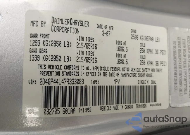 2D4GP44L47R333083: 44290489