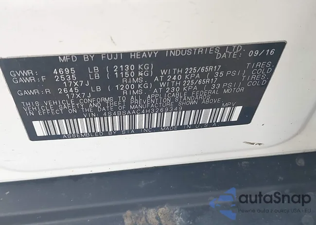 4S4BSAAC4H3269349: 44290497