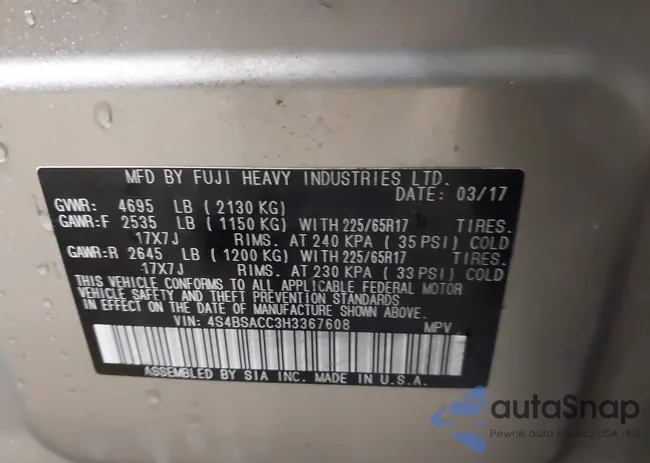 4S4BSACC3H3367608: 44290505