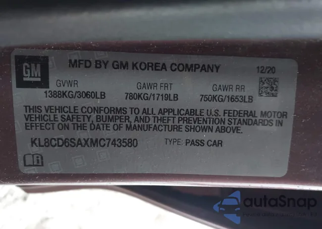 KL8CD6SAXMC743580: 44290511