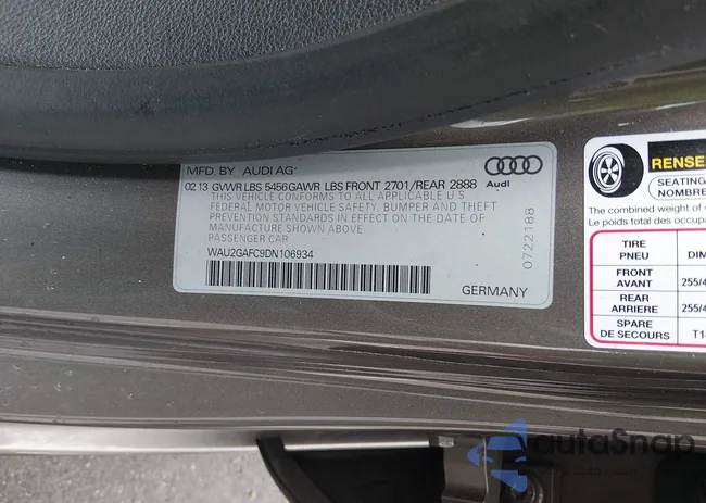 WAU2GAFC9DN106934: 44290530