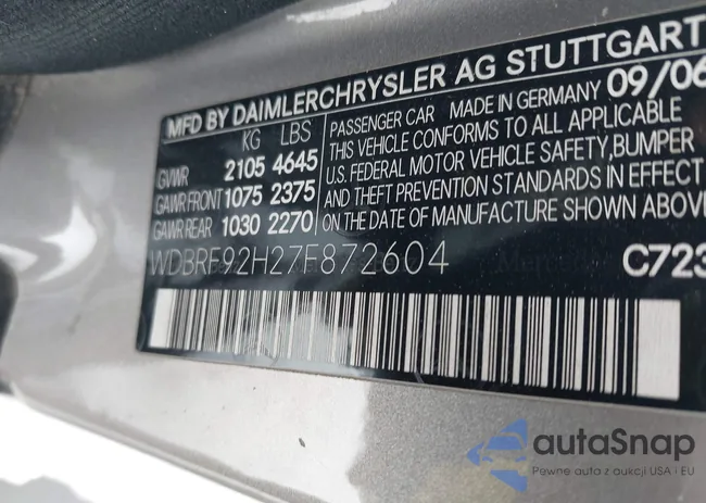 WDBRF92H27F872604: 44290559