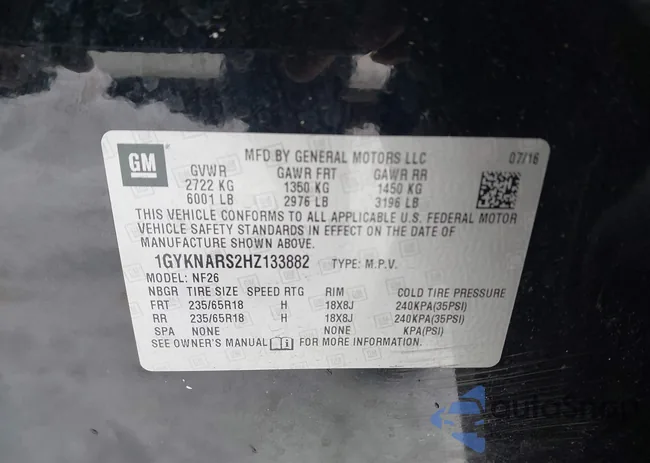 1GYKNARS2HZ133882: 44290595