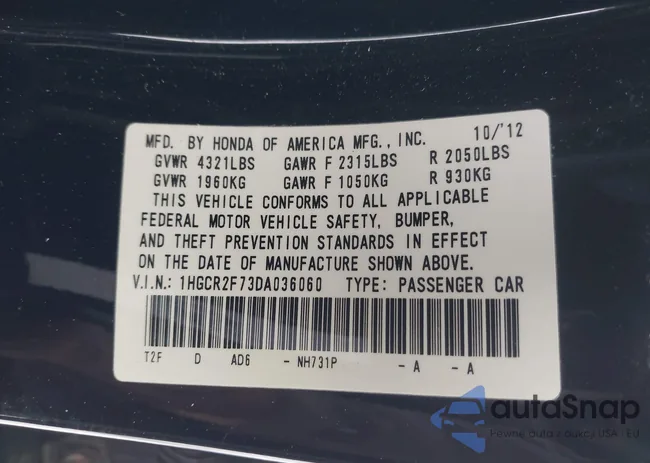 1HGCR2F73DA036060: 44290598