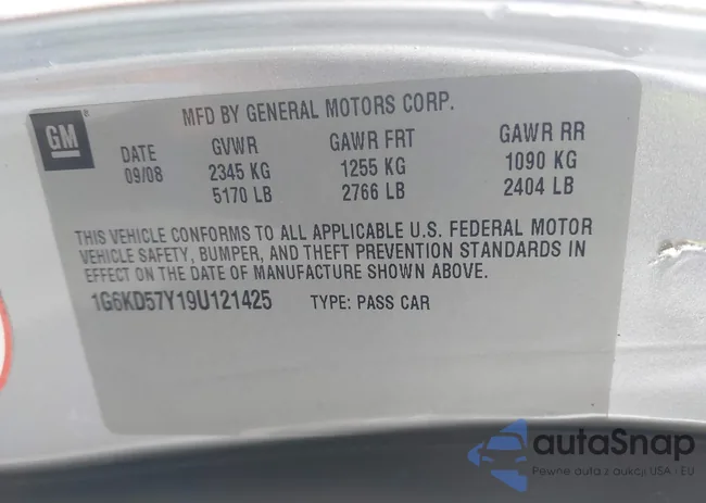 1G6KD57Y19U121425: 44289844