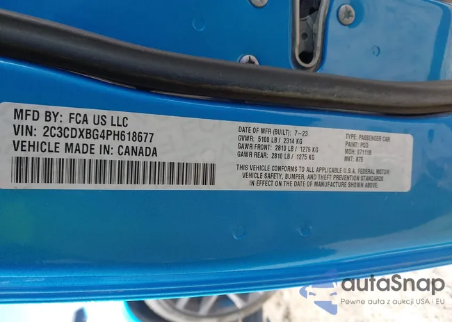 2C3CDXBG4PH618677: 44289884