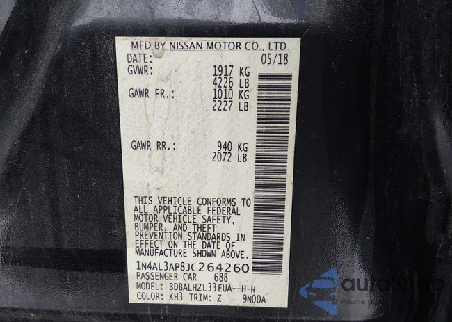 1N4AL3AP8JC264260: 44289907