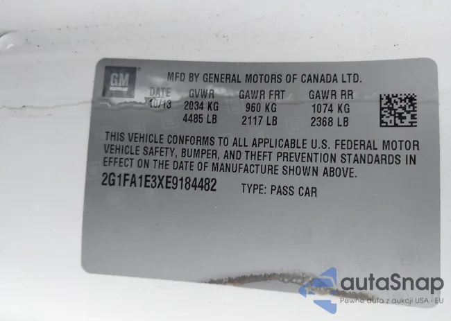 2G1FA1E3XE9184482: 44289924