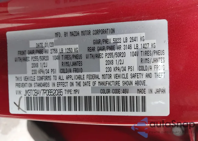 JM3TCBAY7P0652085: 44289970