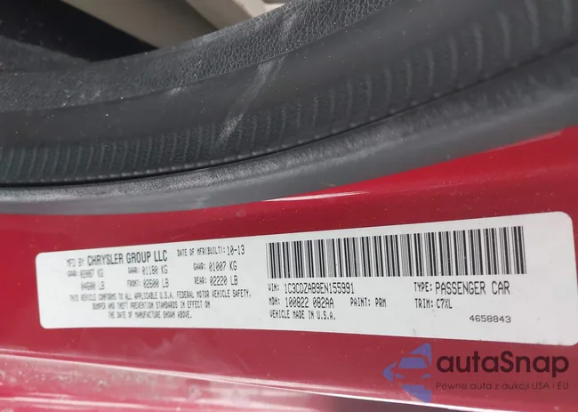 1C3CDZAB9EN155991: 44290000