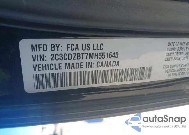 2C3CDZBT7MH551643: 44291039