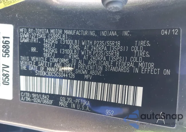 5TDDK3DC5CS044126: 44291073