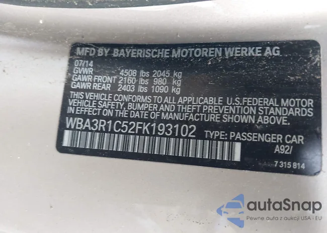 WBA3R1C52FK193102: 44291142